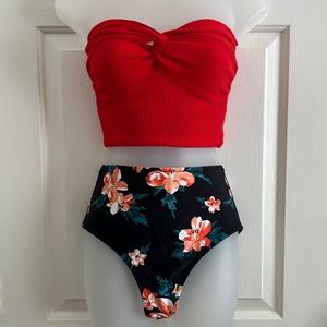 CUPSHE swim bottom. High Waist. Size Medium.